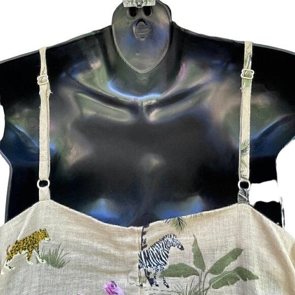 NWT Sleeveless Camisole Linen Blend Safari Design Button Front Women S Old Navy - Picture 6 of 13